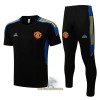 Manchester United Champions League Trainingsshirt Pak 2022-23 Zwart Gele - Heren